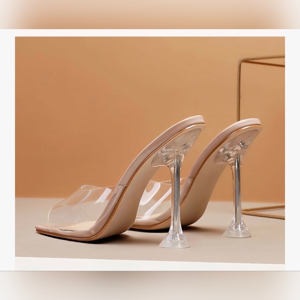 vivianly Womens Clear Heels Sandals #877